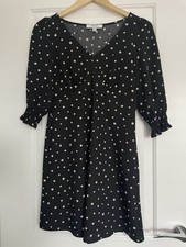 Black Polka Dot Dress Size 10