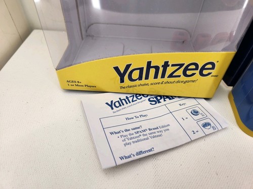 Yahtzee Spam Game USAopoly Hasbro Dice Classic Family Game Night Brand New - Picture 3 of 10