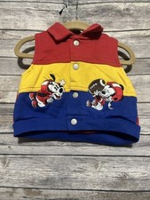 VTG Disney Baby Collection Sweatshirt Mickey Goofy Football 90s Size 12 Months