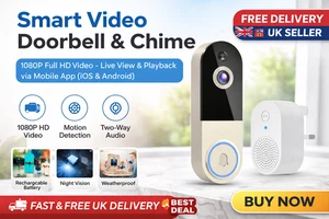 Wireless Video Doorbell Camera 2.4G WiFi Motion Detection Night Vision Chime