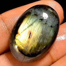 AAA Natural Labradorite Oval Cabochon Loose Gemstone For Jewelry 25 Ct 24X17X6mm