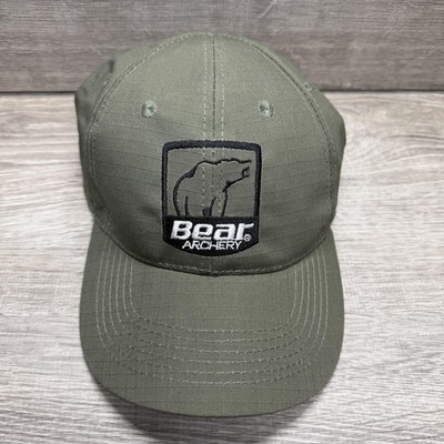 Bear Archery Hat Cap Strap Back Mens One Size Green Logo Hunting Outdoor Sports