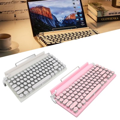 Mechanical Keyboard 83 Key Knob Control Round Keycaps Ergonomic Plug And Pla Fit