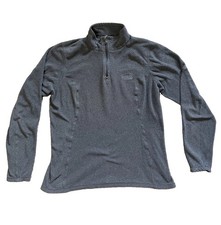 The North Face Jacket Womens Medium Gray 1/4 Zip Fleece Lightweight Pullover