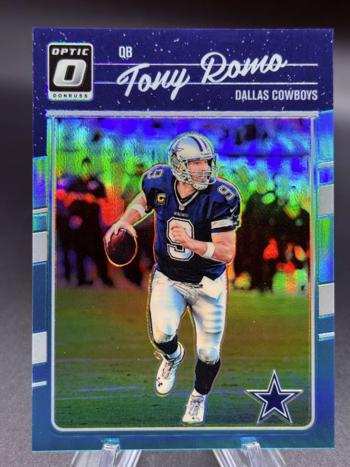 2016 Donruss Optic #26 Tony Romo Aqua #/299 SP Dallas Cowboys
