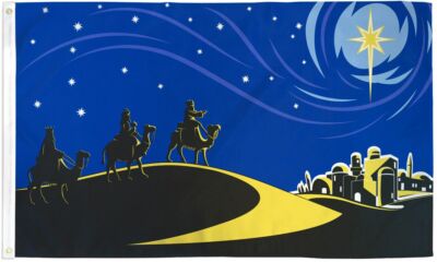 Bethlehem Flag 3x5ft Religious Christmas Flag Bethlehem Nativity Holiday