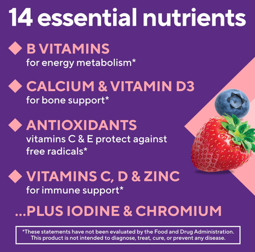 Vitafusion Womens Multivitamin Gummies, Berry Flavored Daily Vitamins for...  - Picture 5 of 8