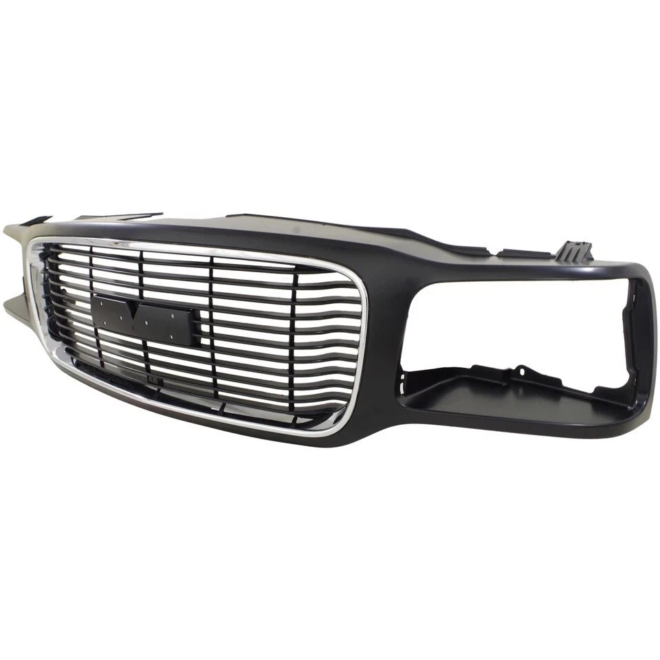 NEW FRONT GRILLE CHROME SHELL W/ BLACK INSERT FOR 1992-2000 GMC YUKON GM1200447 - Imagem 4 de 4