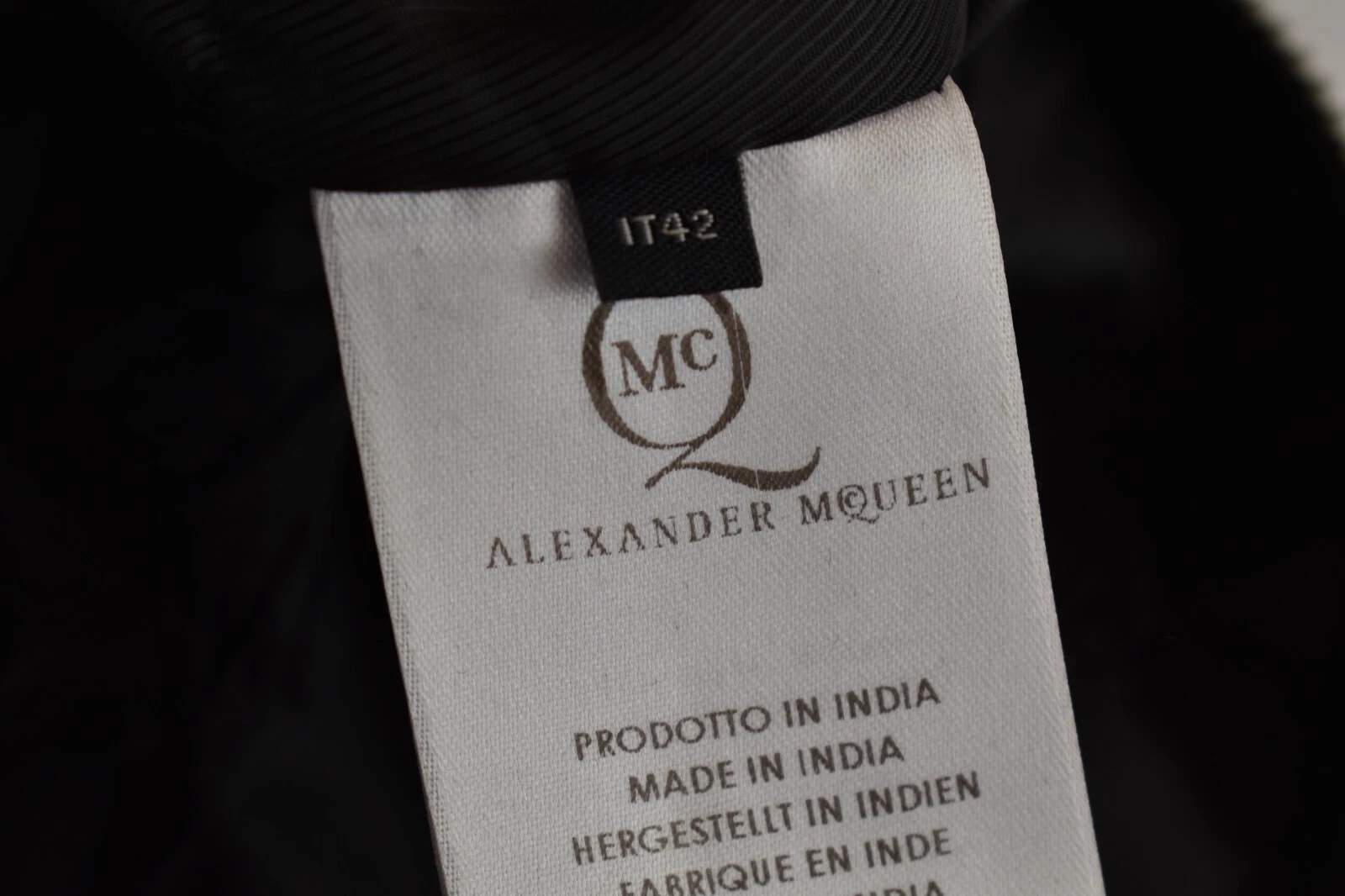 Abito donna Alexander Mcqueen in pelle di peplo taglia IT42 zip fashion designer