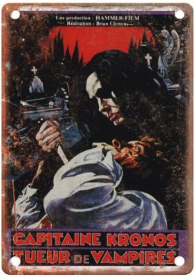 Captain Kronos Vintage Movie Poster Old Retro Look Metal Sign MP834