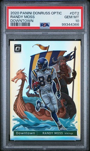 RANDY MOSS - PSA 10 - 2020 Panini Donruss Optic Football - DOWNTOWN