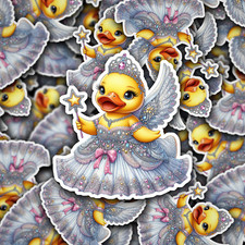 Princess Rubber Duck Vinyl Sticker