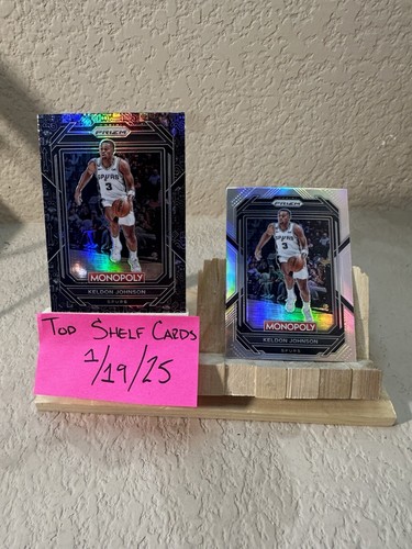 2022 Panini Prizm Monopoly Keldon Johnson #79 Black Icons & Silver Holo Card Lot - 第 1/7 張圖片