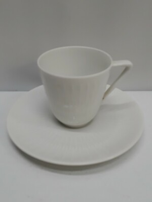 Vtg Hutschenreuther Selb LHS Bavaria Germany APART Demitasse Cup Saucer White