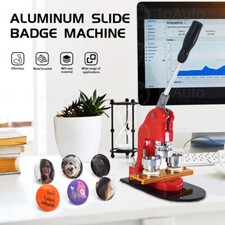 37mm 1.5" Button Maker Badge Press 100 Pcs Circle Cutter Manual Making Machine