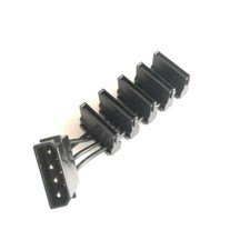 4P IDE to 5 x SATA Adapter Computer Mainboard ATX Power Supply Extension Cable