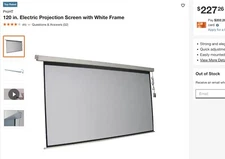 ProHT 120 Inch Electric Projector Screen With Remote