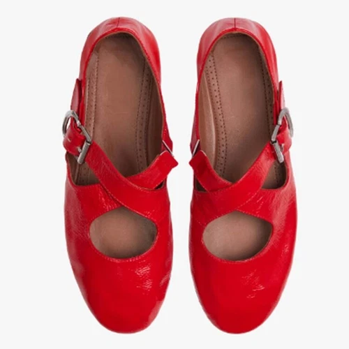 Mujeres Nuevo Elegante Terciopelo Cruzado Hebilla Correa Ballet Plano Mary Jane Zapatos Talla - Imagen 5 de 23