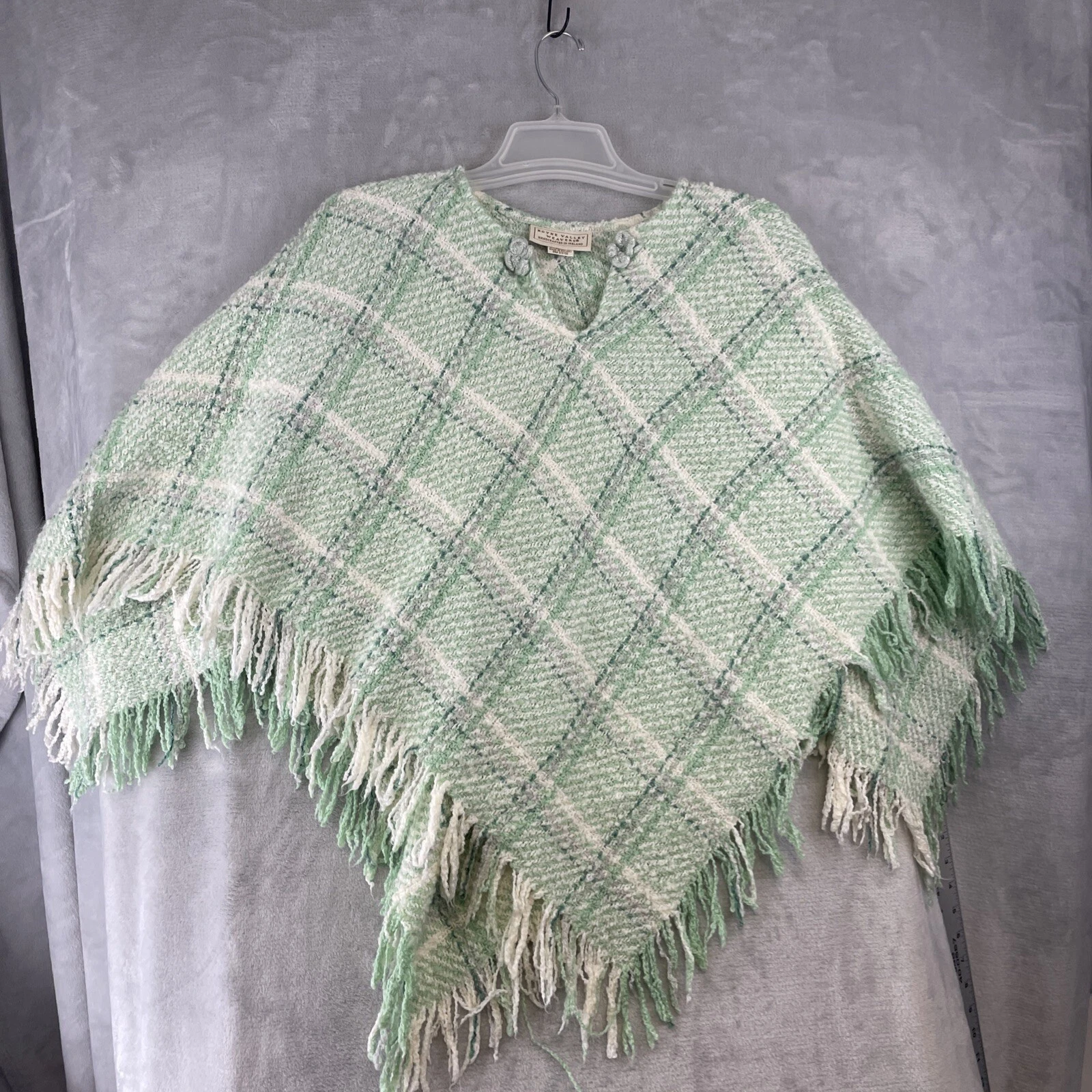Boyne Valley Weavers Poncho Cape Shawl Wool/Alpaca Blend Handcrafted In Ireland