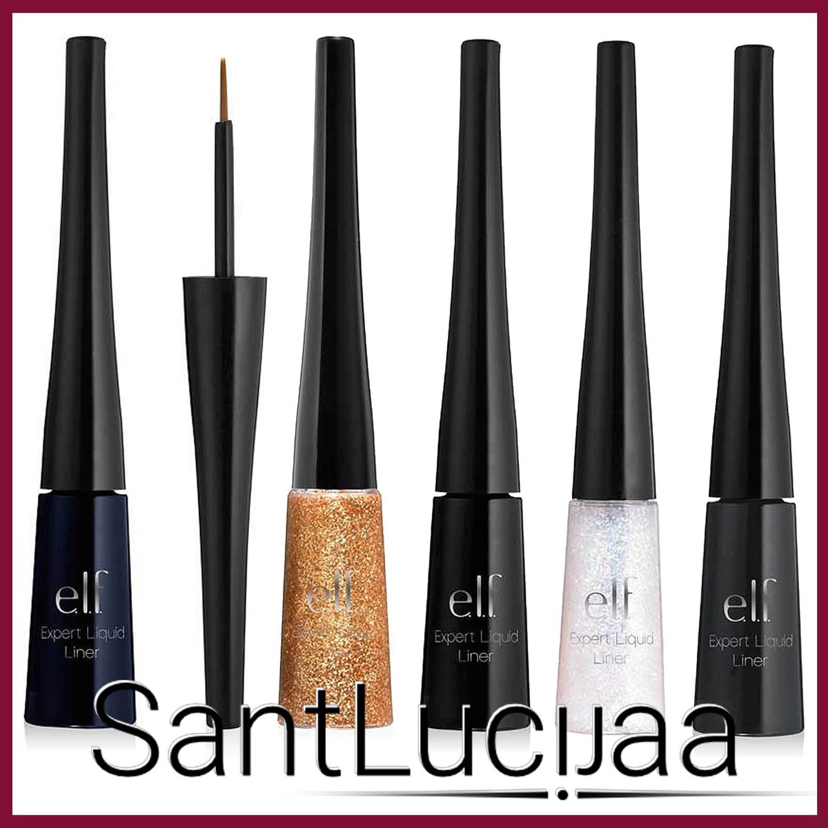 E.L.F ELF EXPERT LIQUID LINER - EYELINER PRECISION BLACK, BLUE, GOLD,  SILVER | eBay