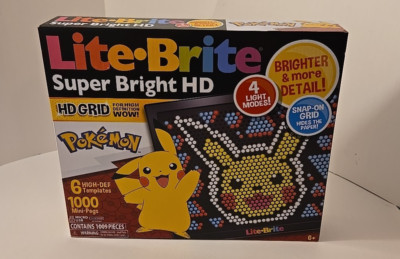 Lite Brite Super Bright HD Pokemon Edition - Light-Up Screen Pikachu BRAND NEW
