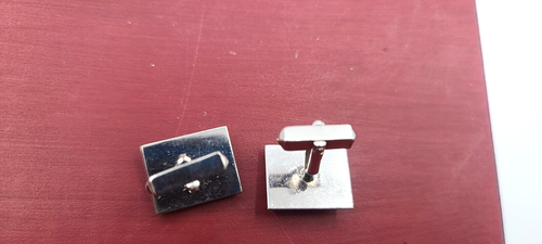 Lot of 3 Pairs of Cufflinks Black & Silver Tone Swank Royal Crown Oval Knights - Picture 8 of 8