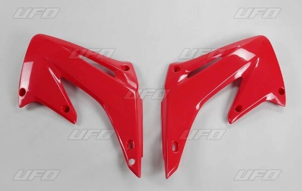 Ouïes de radiateur UFO rouge pour remplacer les plastiques cassés de Honda CR 125 250