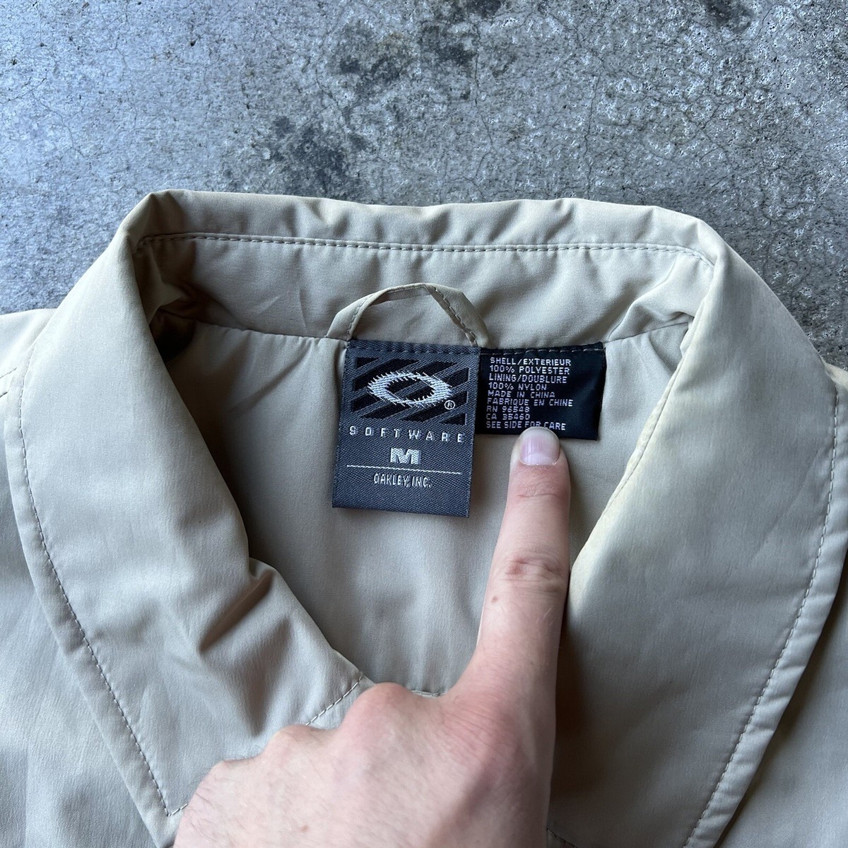 Vintage Y2K Oakley Software Full Zip Up Nylon Harrington Vintage Y2K Oakley Software Full Zip Up Nylon Harrington