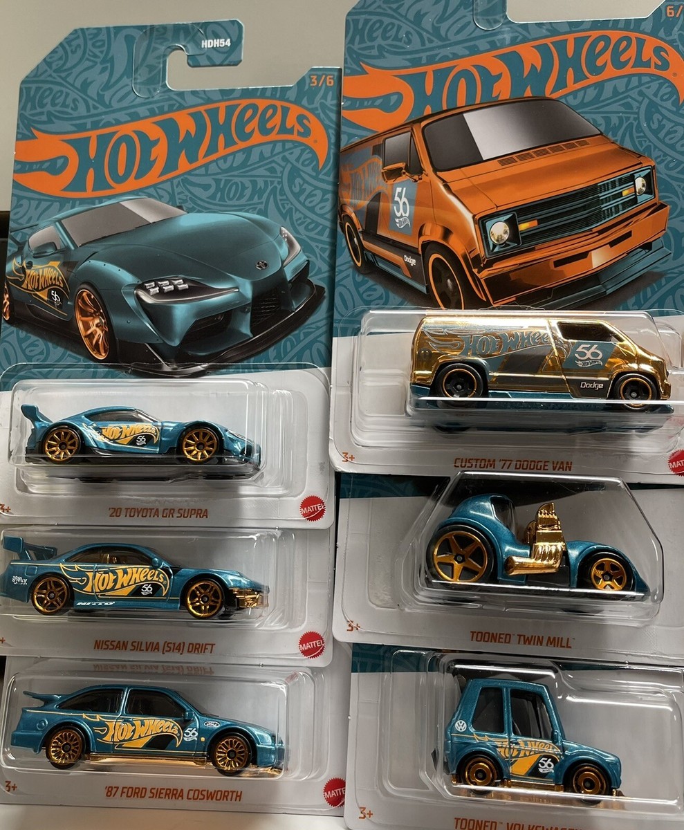Hot Wheels 56 Set Of 6 Cars '87 Ford Sierra, Nissan Silvia,'20