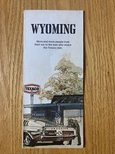Texaco Map Wyoming 1972 Gas Oil Folding Street Cheyenne Casper Laramie Gillette