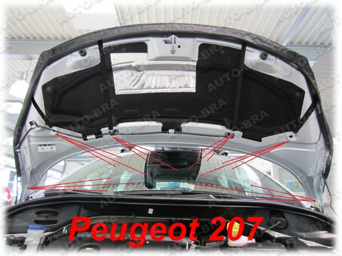 Auto CAR BRA compatibile Peugeot 207 2006 - 2015 copri cofano protezione TUNING - Imagen 2 de 2