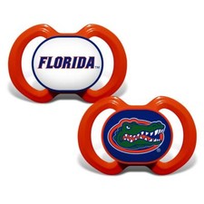 Florida Gators Baby Pacifiers 2 Pack NEW NCAA Infant Newborn Packie