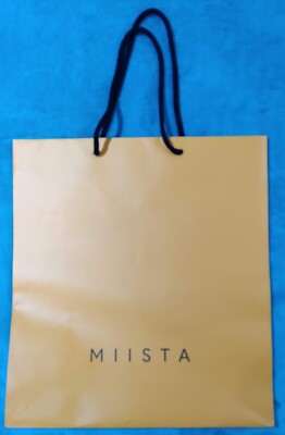 Miista Einkaufstasche Papiertüte Tragetasche gelb groß B34 x H 37,5 x T 15 cm