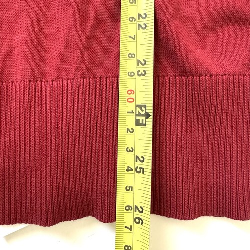 Tory Burch Size M Women’s V Neck Cotton Simone Cardigan In Brick Red Logo Button - Picture 5 of 11