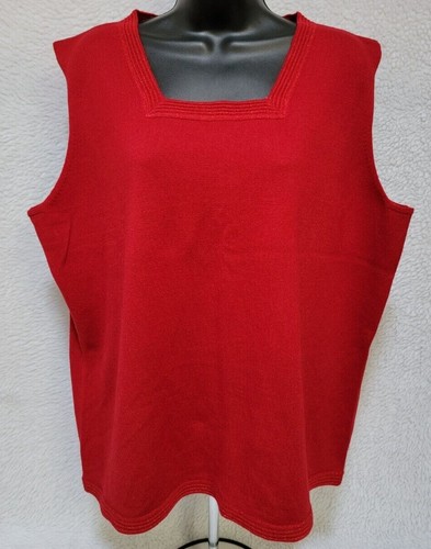 Dressbarn Womens Sweater Shirt Top Blouse Size 18/20 18W/20W Red