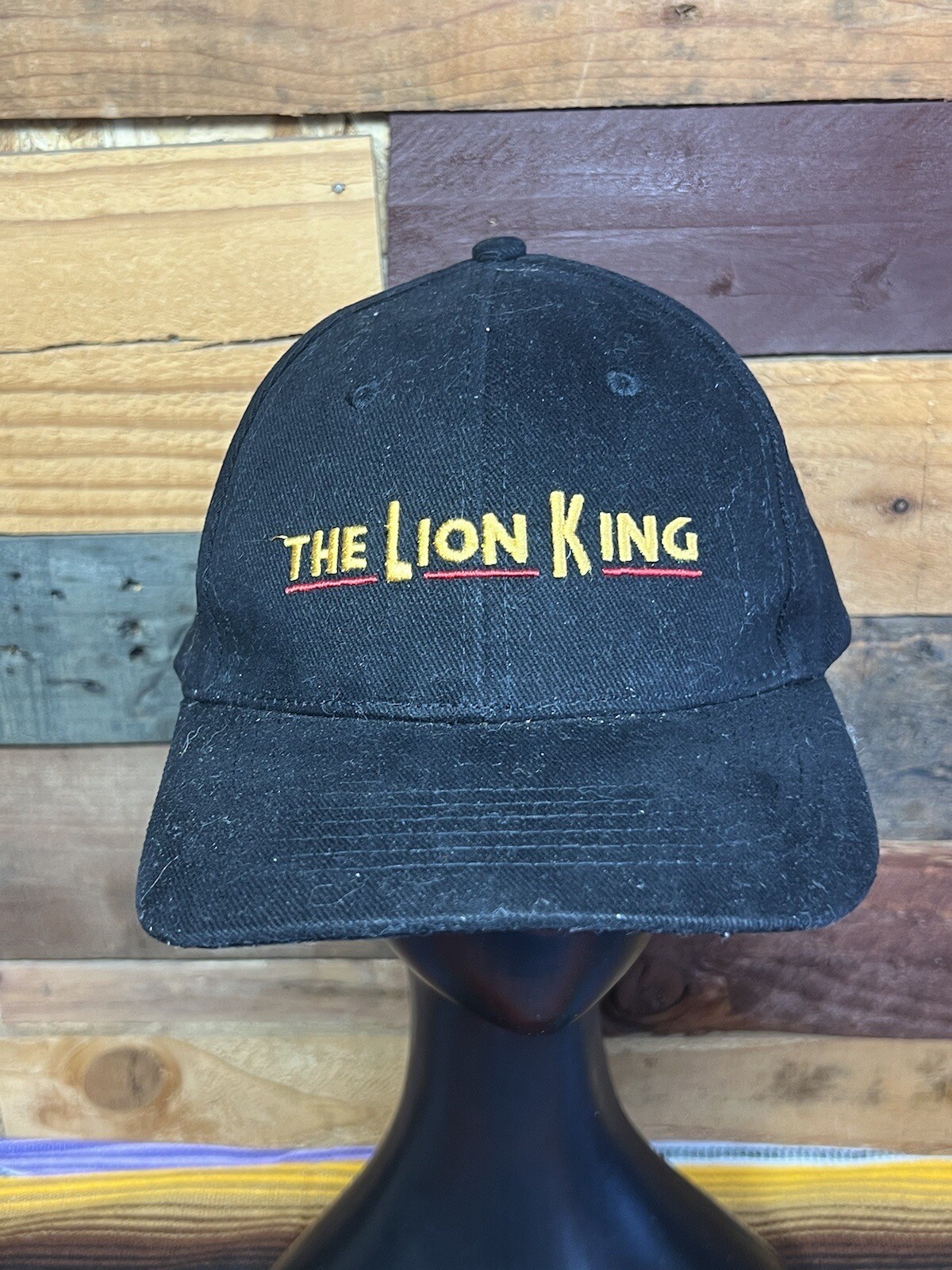 Vintage Retro The Lion King  V.I.P. Black colored Adjustable Hat Cap Disney