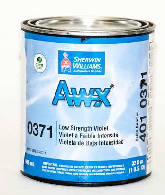Waterborne Sherwin AWX Performance Plus Basecoat, Low Strength Violet 0371 Qt.