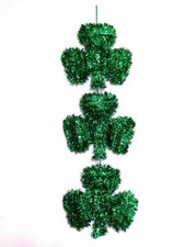 Triple Shamrock Hanging Wall Decor: Choose 1 from 2 Colors Adjustable 23" long