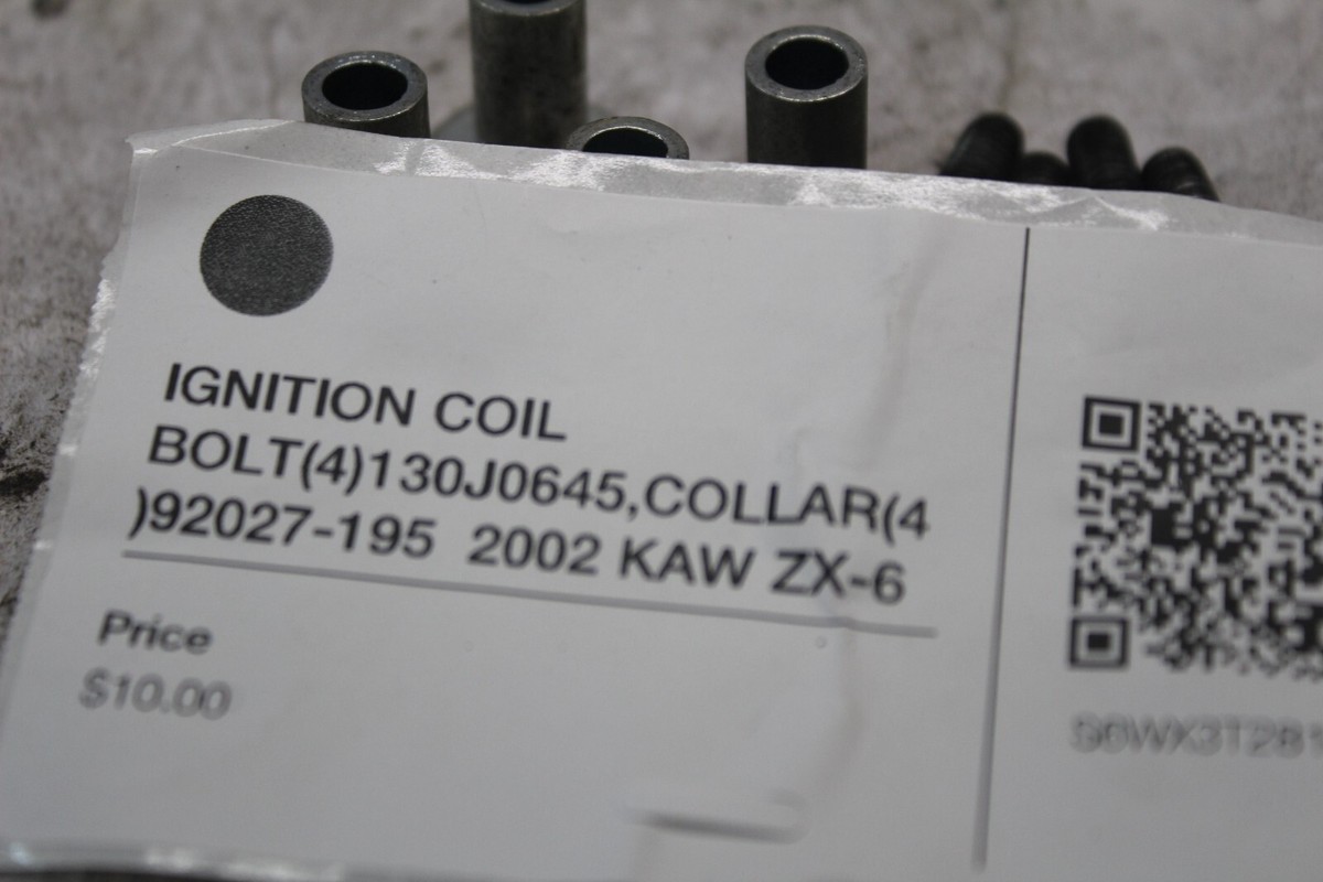 IGNITION COIL BOLT(4)130J0645,COLLAR (4) 92027-195 2002 KAW ZX-6