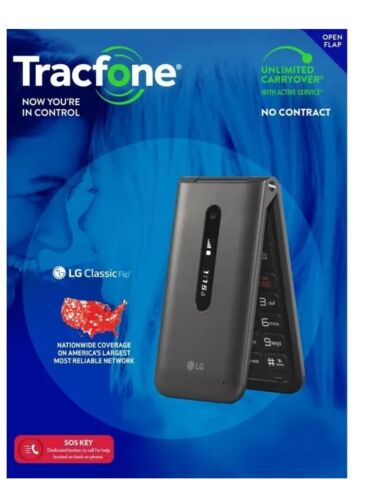 LG Classic Flip TracFone (L125DL) 4G LTE Flip Phone *BRAND NEW*