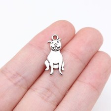 Free Ship 220 Pcs Antique Silver Dog Charms Pendant 20x10MM B16636