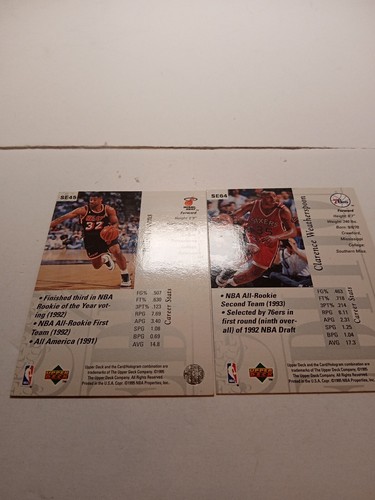 1995 Upper Deck Clarence Weather spoon/Billy Owens/Special Edition - Picture 4 of 12