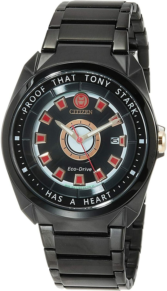美品 シチズン マーベル アイアンマン エコ・ドライブ AW1017-58W CITIZEN Watch Eco-Drive Marvel Special Model 