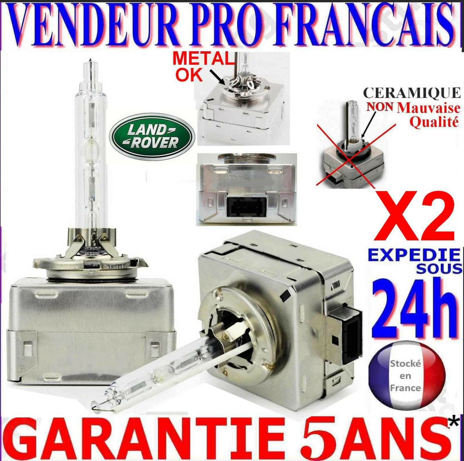 Ampoules xénon D3S 35W de rechange pour phares Freelander 2 SUV