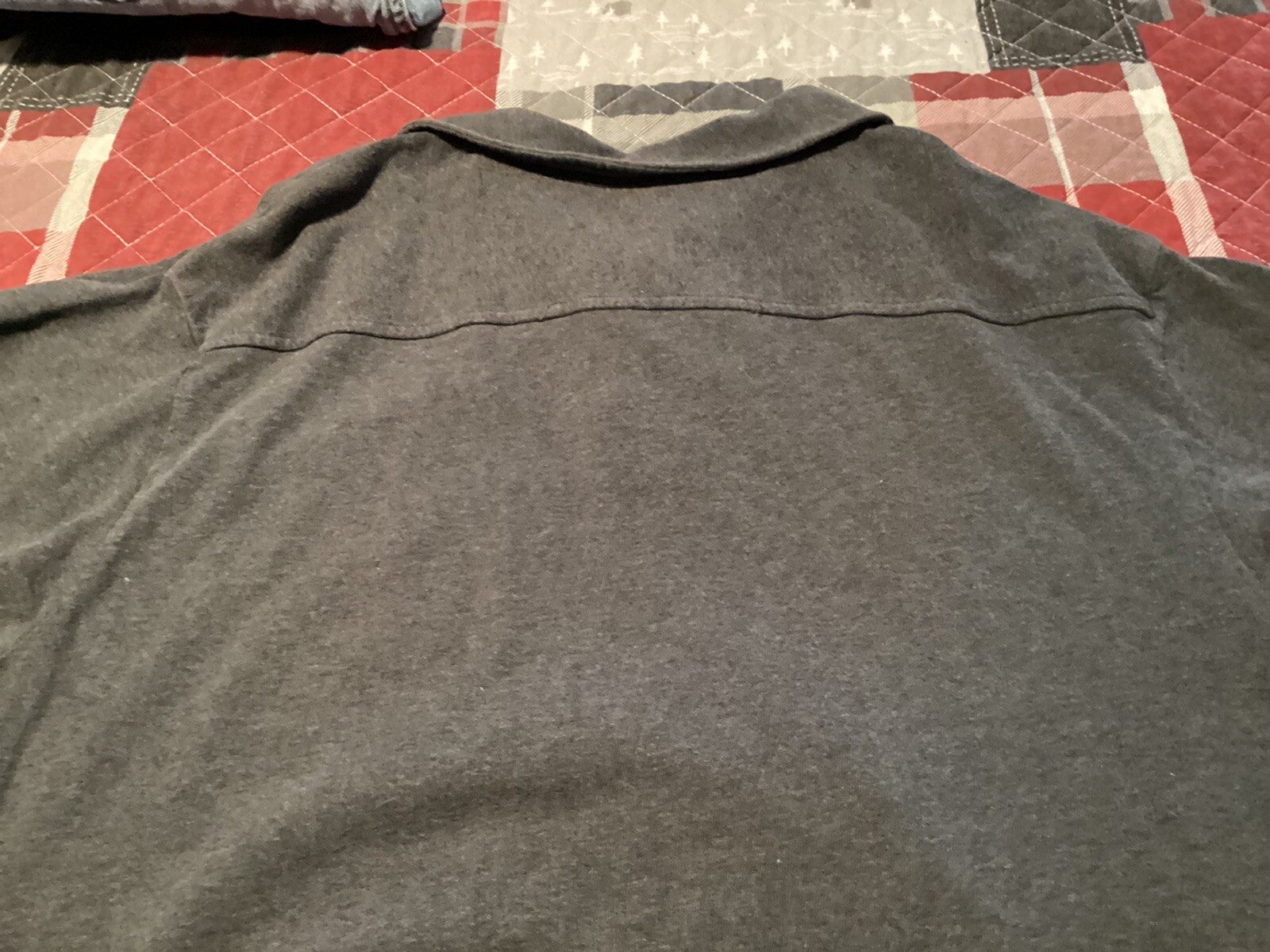 Gap Pull over three button gray shirt - image 6