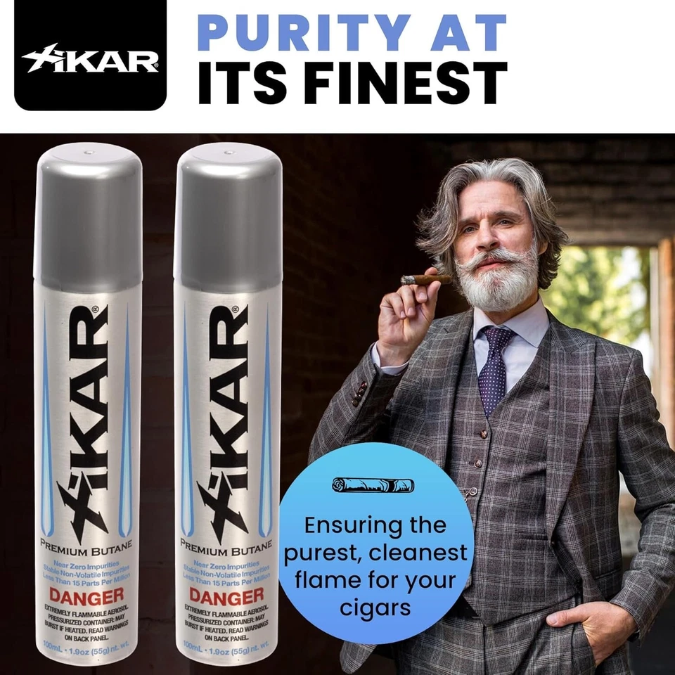 Xikar PUROFINE Premium Butano Combustible Recarga con 0 Impurezas, 1.9oz (100ml) - 3PK Foto 4 de 4