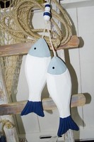 Deko-HäNger Fisch(E) 21X7Cm Holz Maritim DekohäNger Sommer Shabby Fische