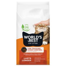 World's Best Cat Litter, Low Tracking Dust Control, Unscented, 15 lb Bag