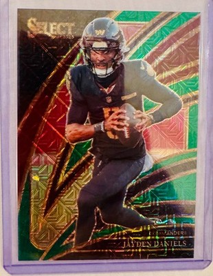 2025 Panini Select Jayden Daniels Club Level Green Prizm 5/5 Bookend SSP