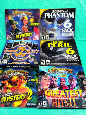 Lot of five or more Games PC CD/DVD-ROMs Software, Mysteries, Hidden objects +